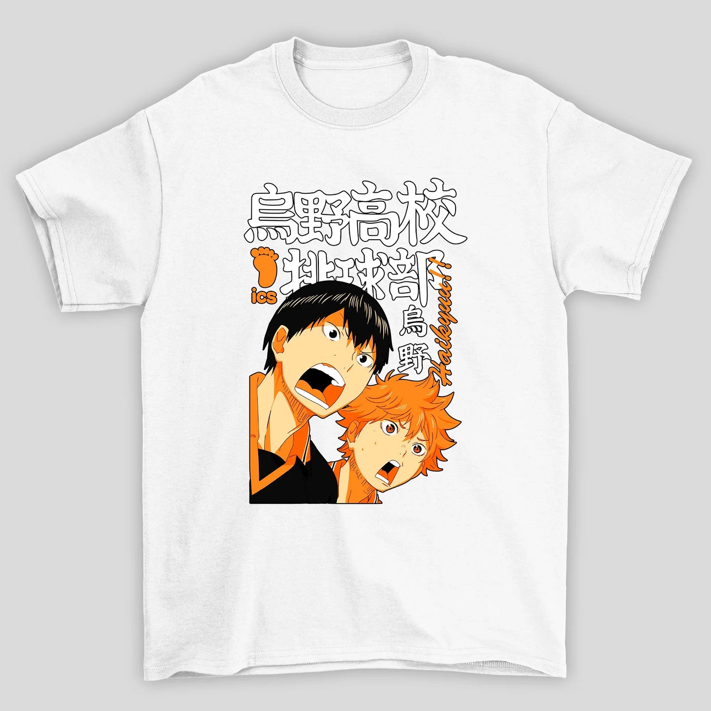 Camiseta Básica Unissex Kanji Kageyama Hinata Haikyuu