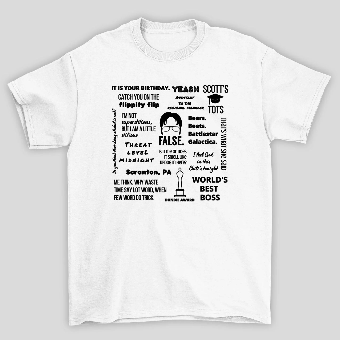 Camiseta Básica Unissex The Office Textos
