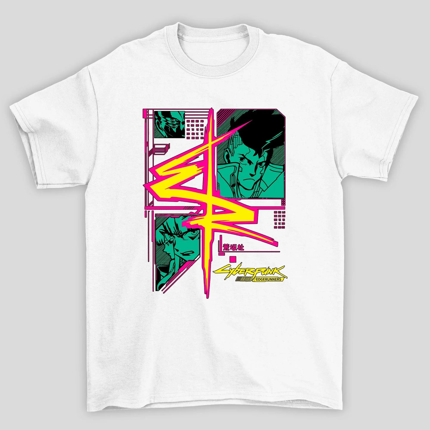 Camiseta Básica Unissex Logo David e Luck Cyberpunk Edgedruuners