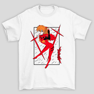 Camiseta Básica Unissex Asuka Estrela Evangelion