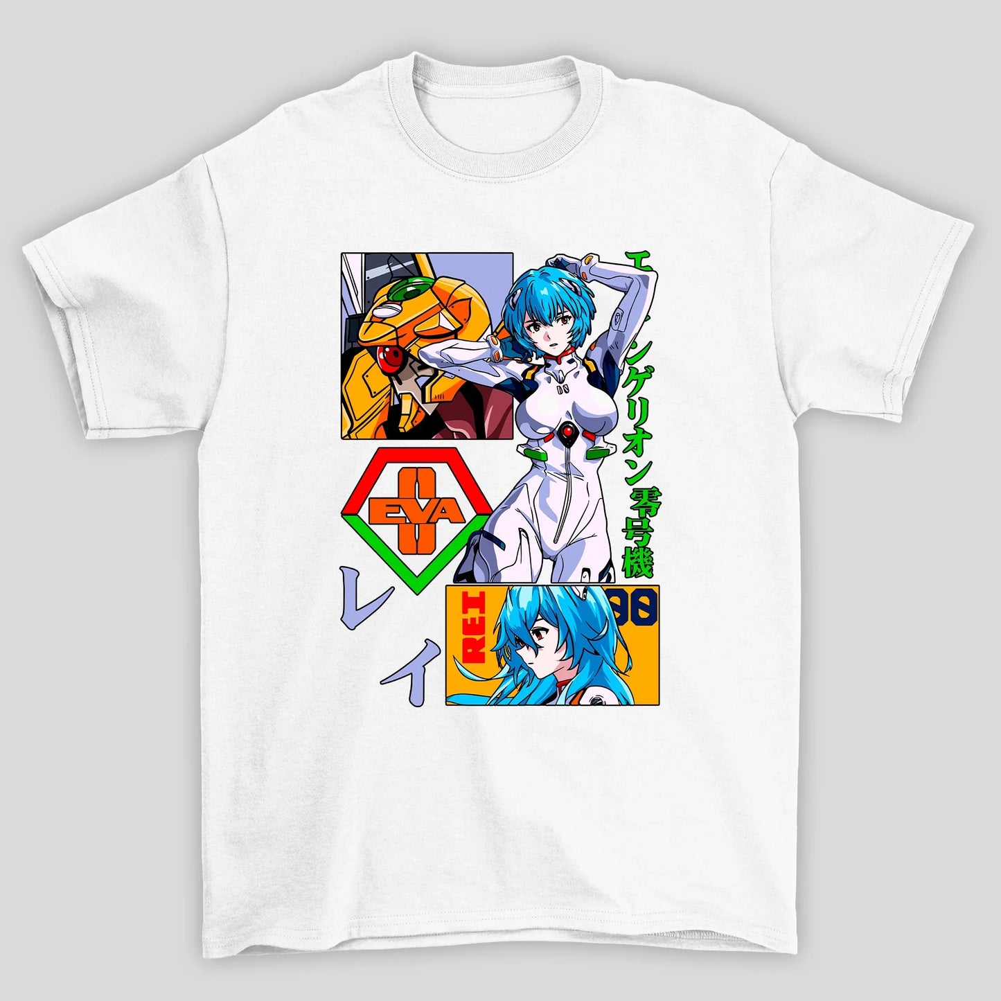 Camiseta Básica Unissex Rei EVA00 Kanji Evangelion