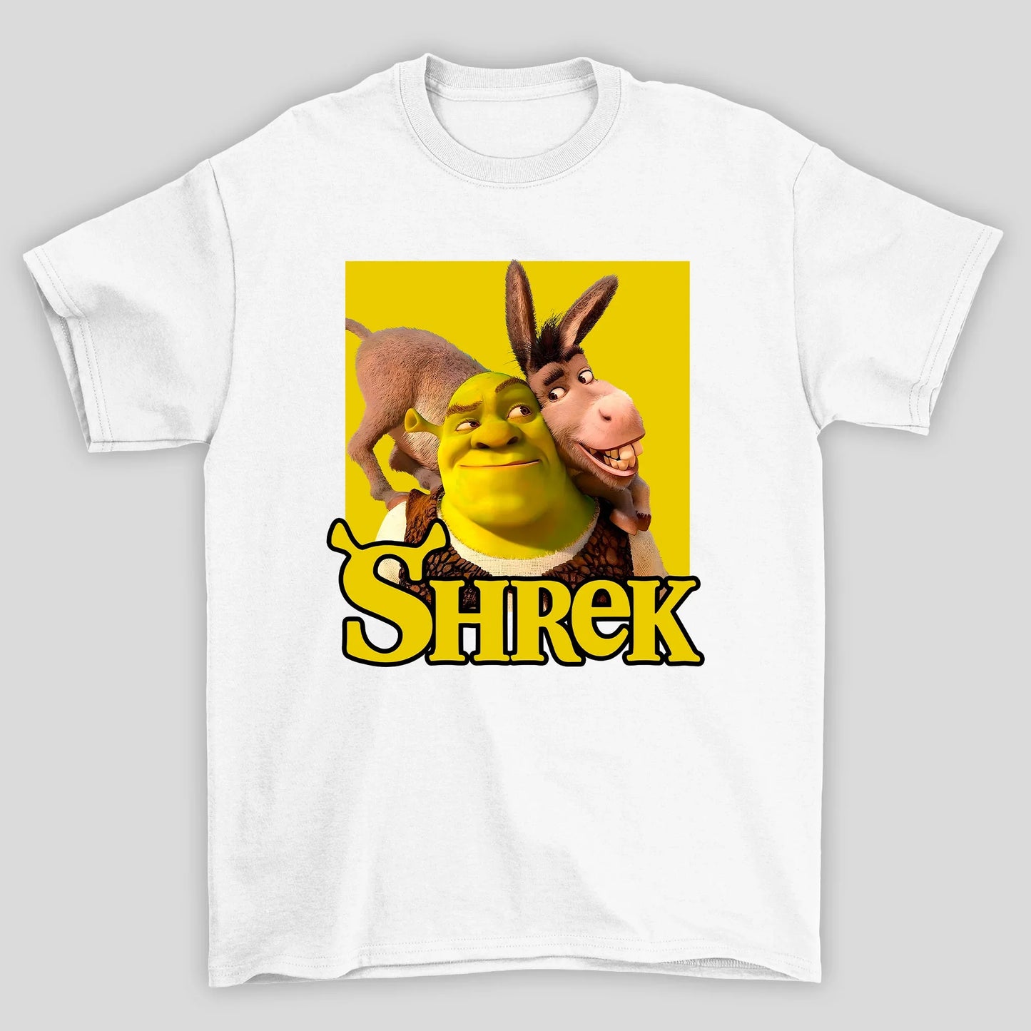Camiseta Básica Unissex Shrek e Burro