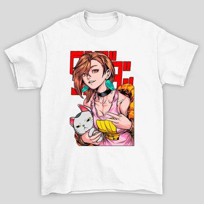 Camiseta Básica Unissex Momo Ayase Velha Turbo Dandadan