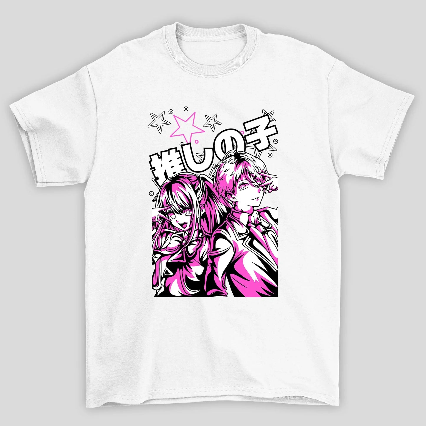 Camiseta Básica Unissex Aqua e Ruby Kanji Oshi No Ko