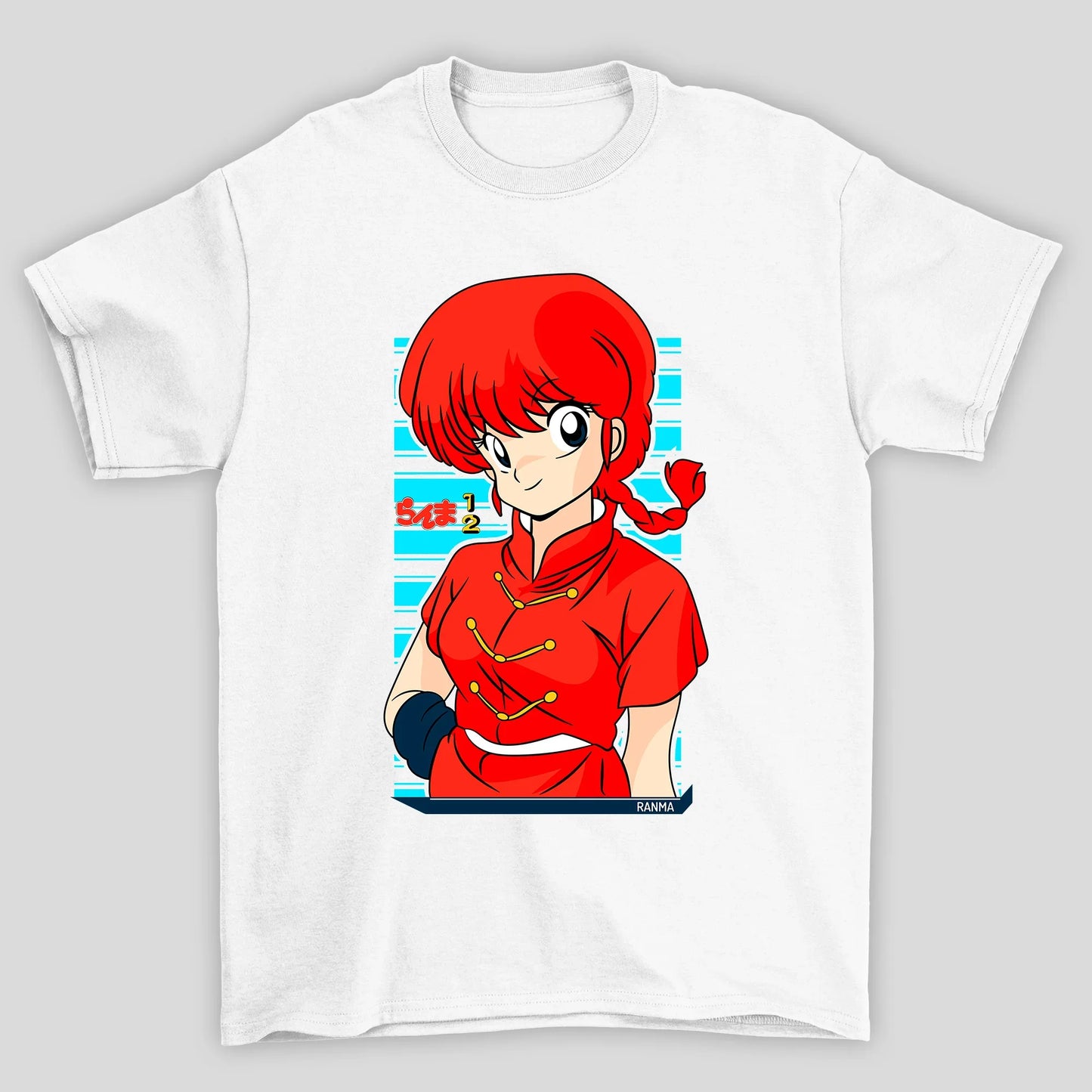 Camiseta Básica Unissex Ranma Saotome Kanji