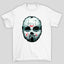 Camiseta Básica Unissex Mascara Lago Silhueta Jason Sexta Feira 13