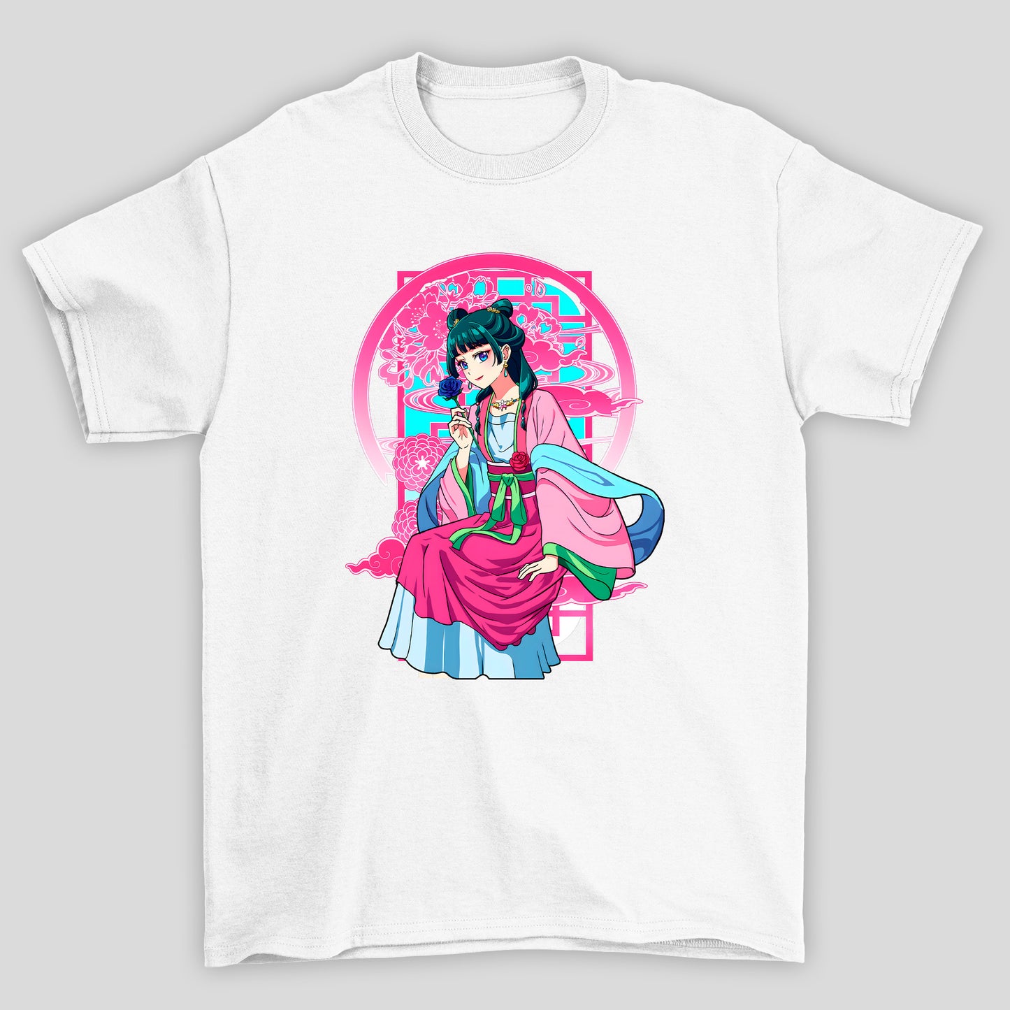 Camiseta Básica Unissex The Apothecary Diaries Nuvem Rosa