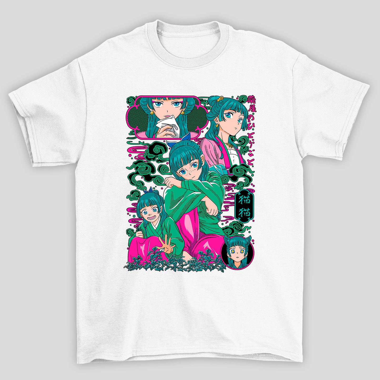 Camiseta Básica Unissex The Apothecary Diaries Nuvem Verde