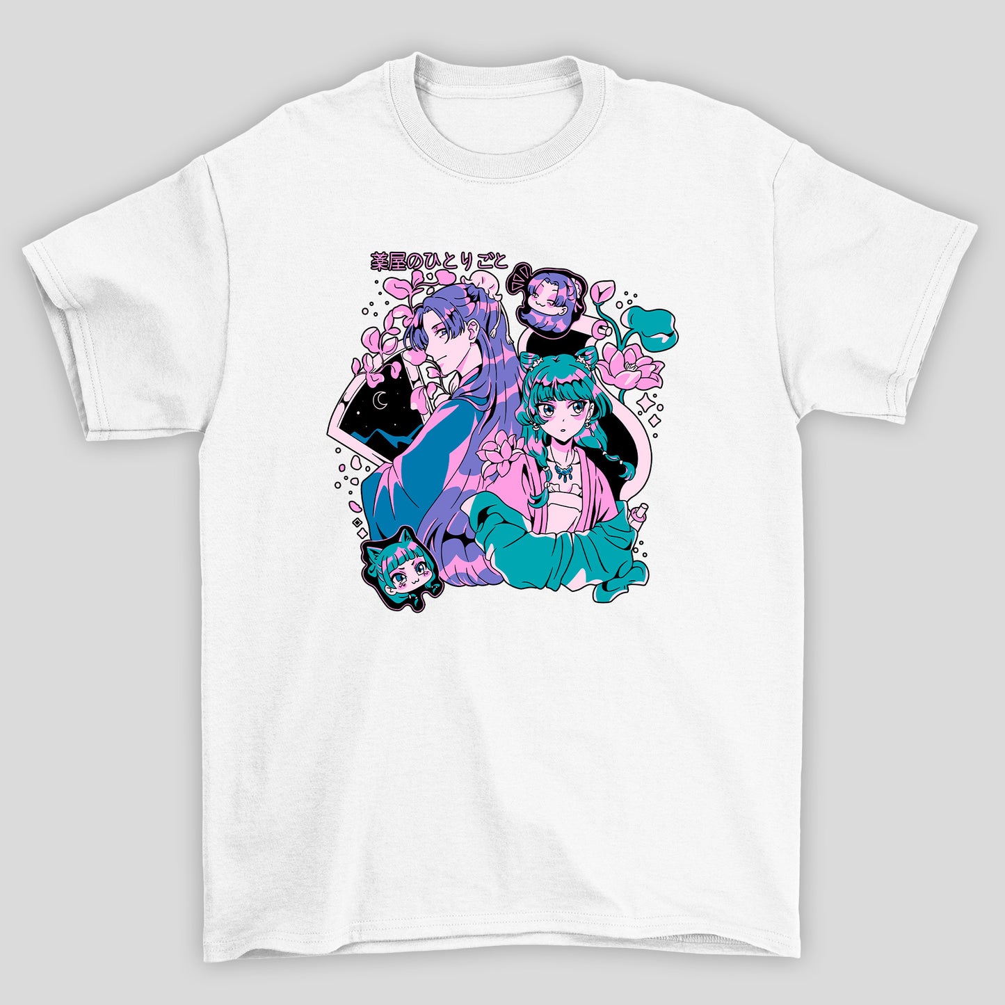 Camiseta Básica Unissex Maomao Ah-Duo Kanji The Apothecary Diaries