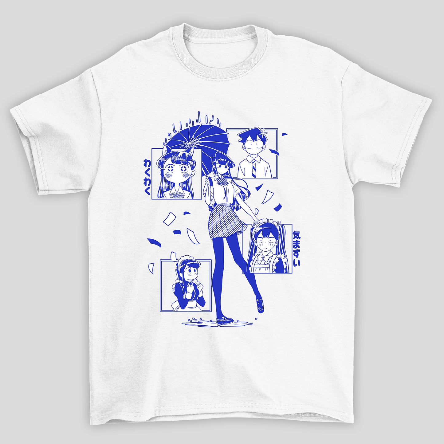 Camiseta Básica Unissex Komi Guarda Chuva Tadano Komi Cants Communicate