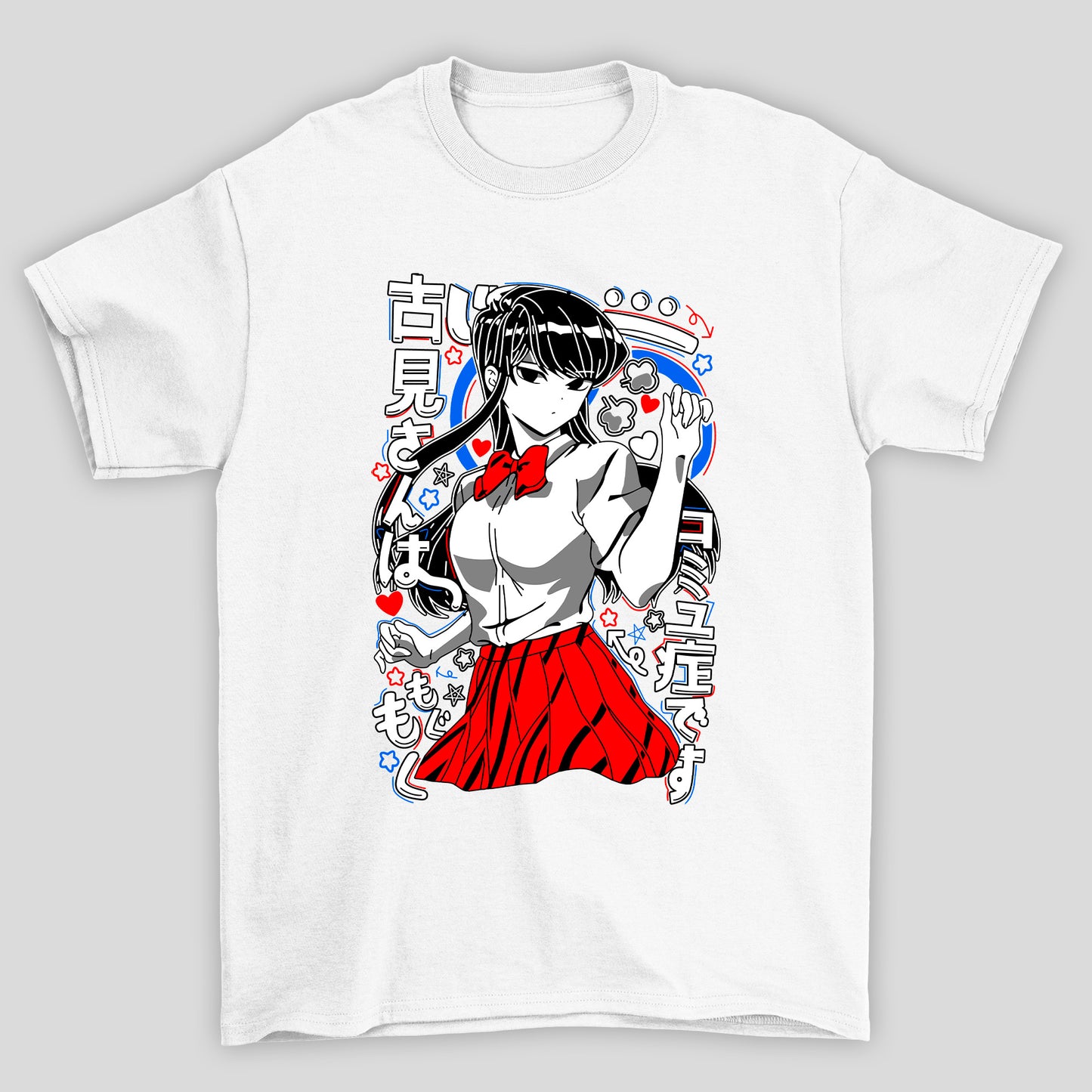 Camiseta Básica Unissex Komi Kanji Coração Komi Cants Communicate