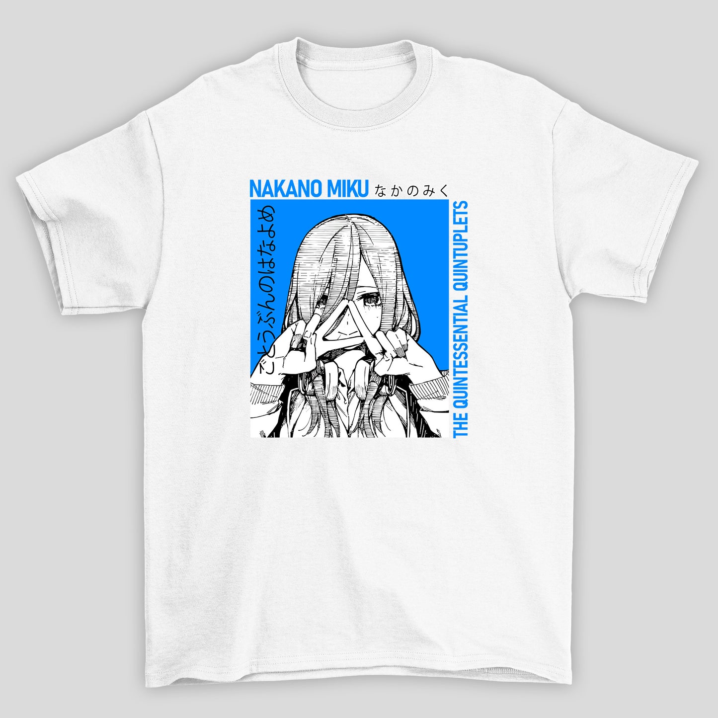 Camiseta Básica Unissex The Quintessential Quintuplets Nakano Miku Kanji