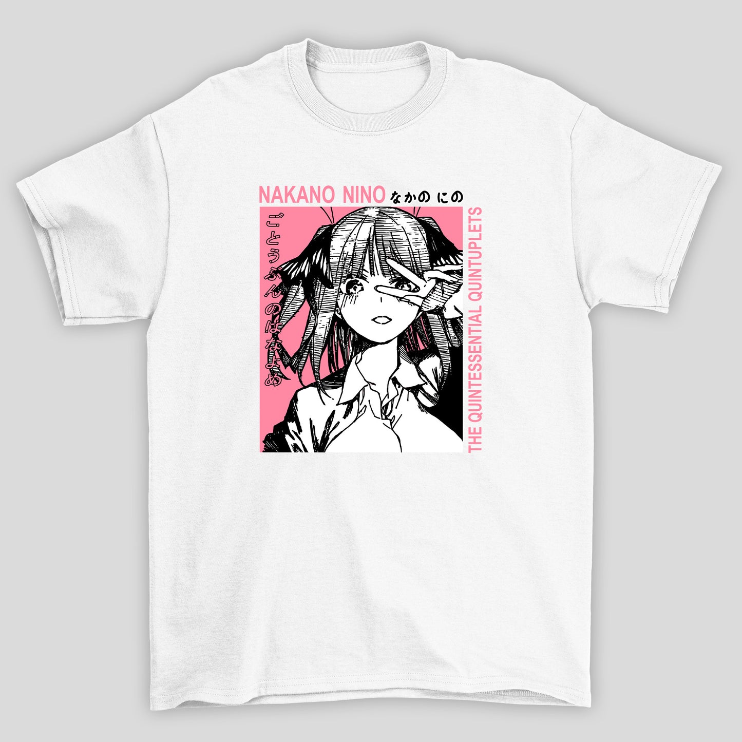 Camiseta Básica Unissex The Quintessential Quintuplets Nakano Nino Kanji
