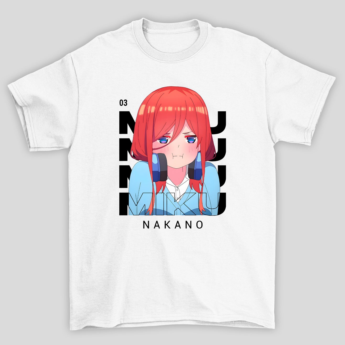 Camiseta Básica Unissex The Quintessential Quintuplets Miku Emburrada