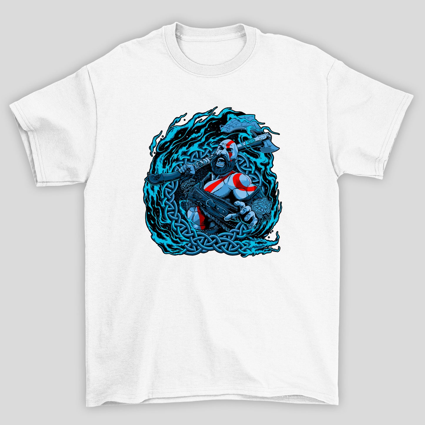 Camiseta Básica Unissex Kratos Machado God Of War