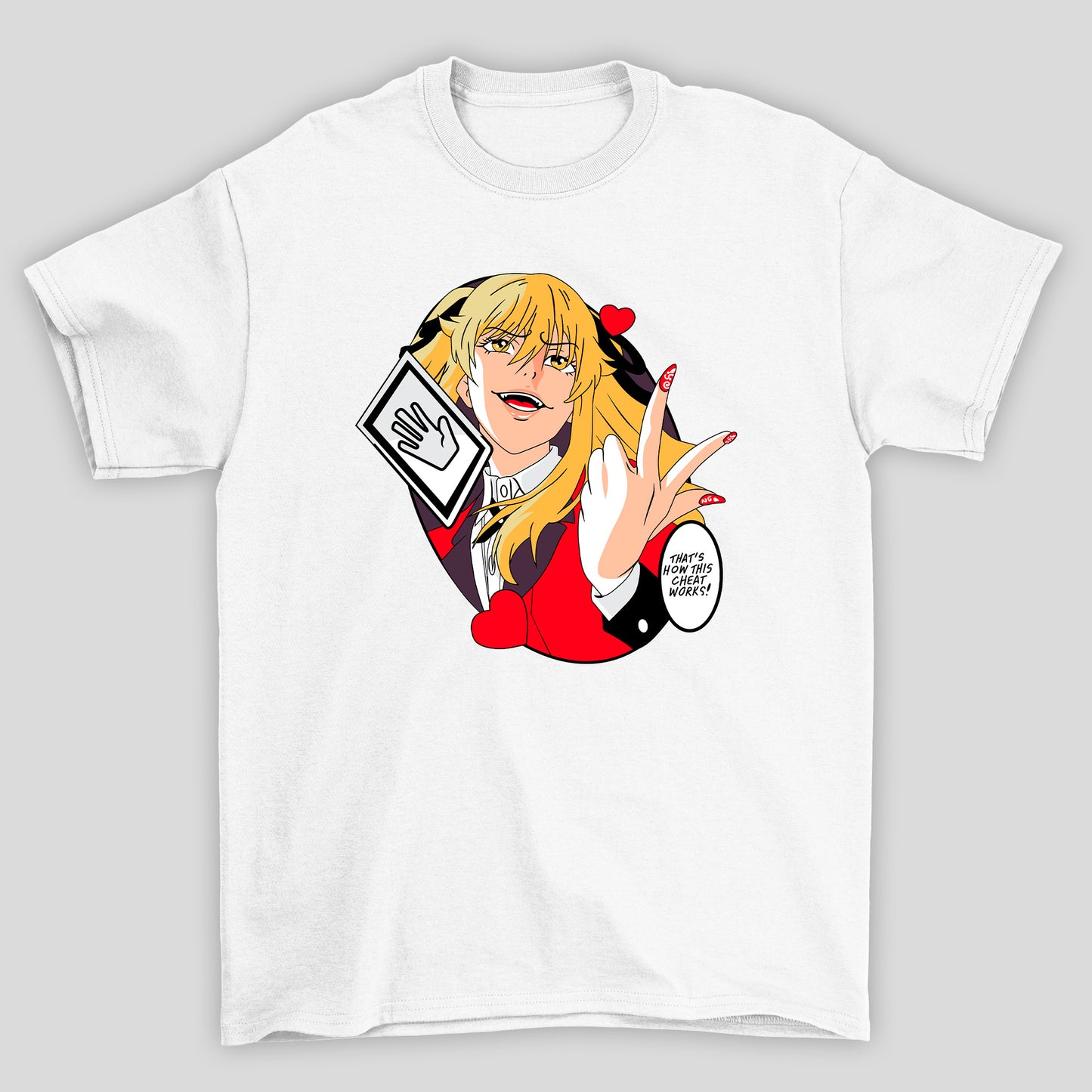 Camiseta Básica Unissex Mary Saotome Carta Kakegurui