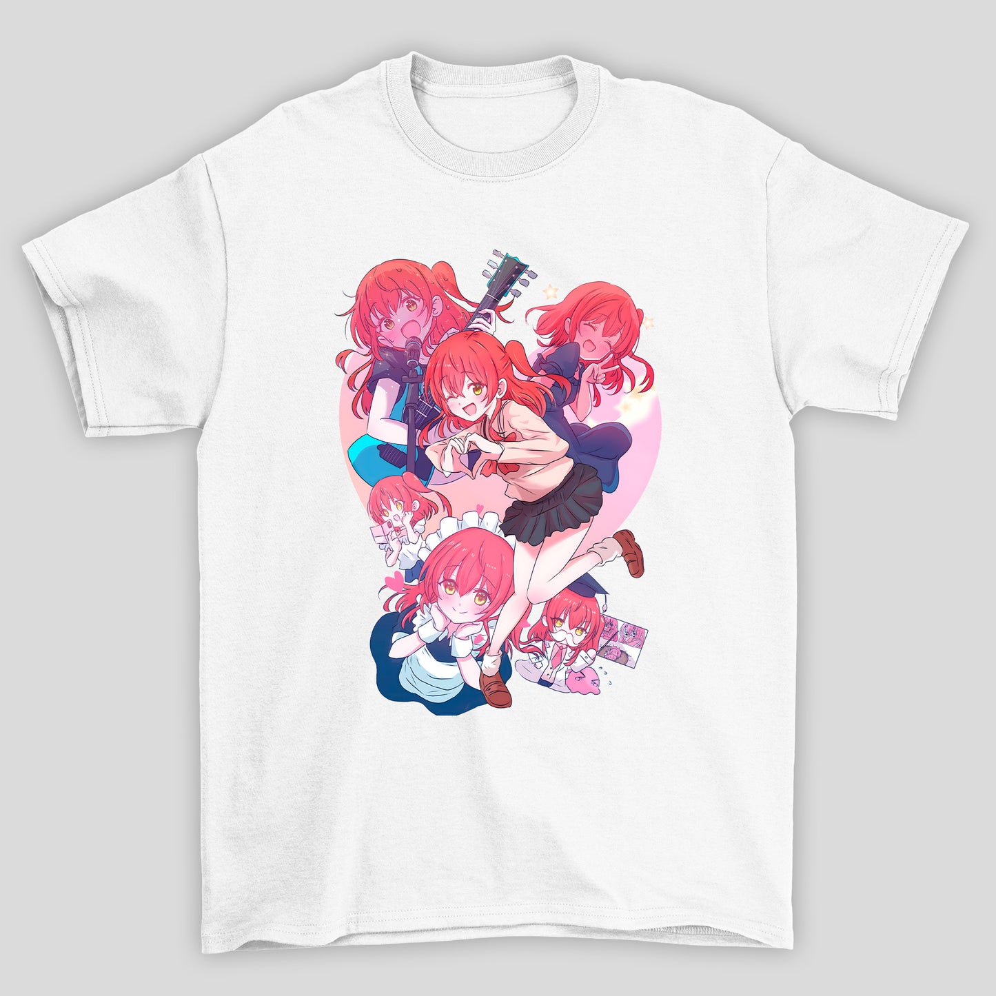 Camiseta Básica Unissex Kita Ikuyo Montagem Bocchi The Rock
