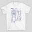 Camiseta Básica Unissex Gundam Blueprint