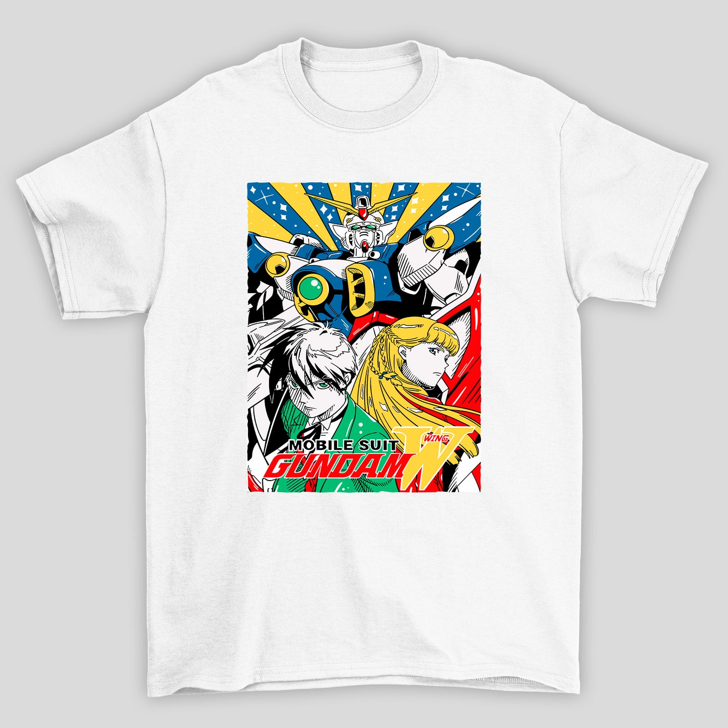 Camiseta Básica Unissex Gundam Mobile Suit W Wing