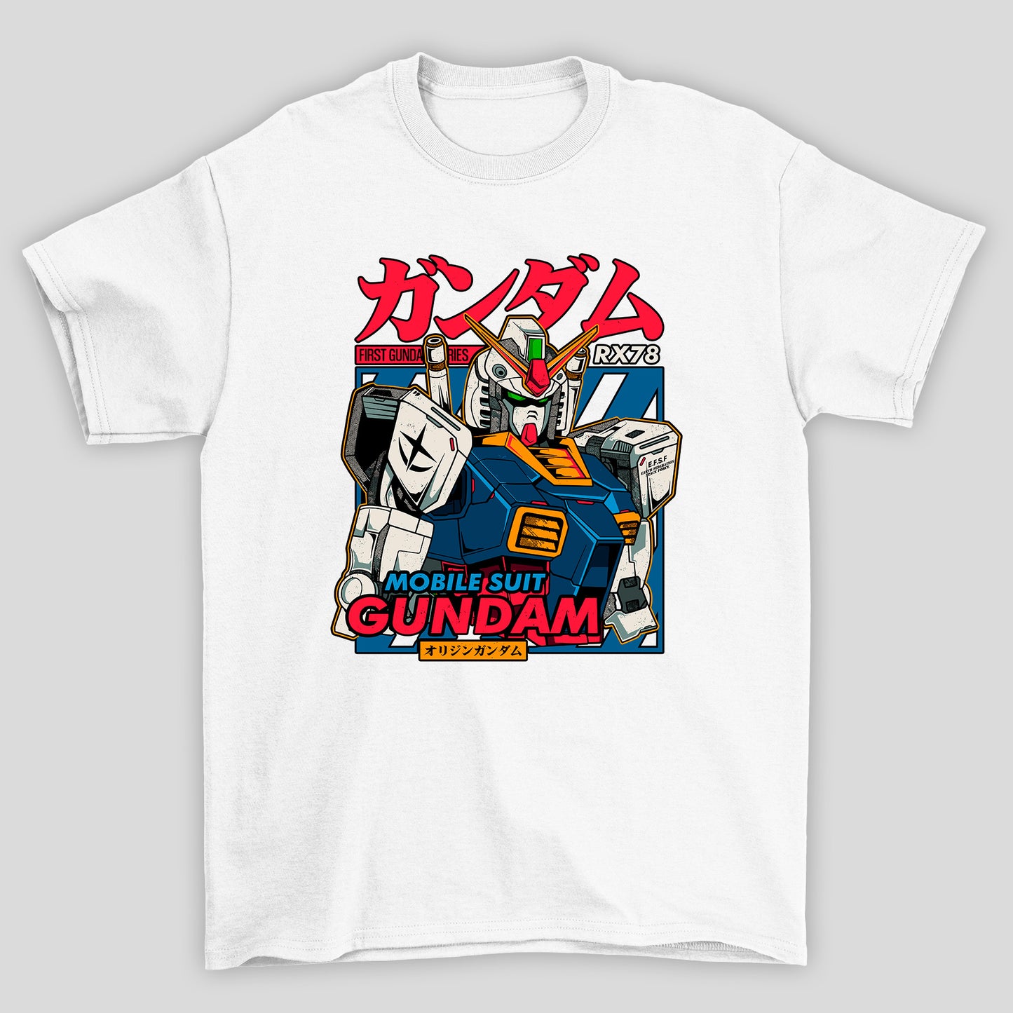 Camiseta Básica Unissex Kanji First Gundam Series RX78