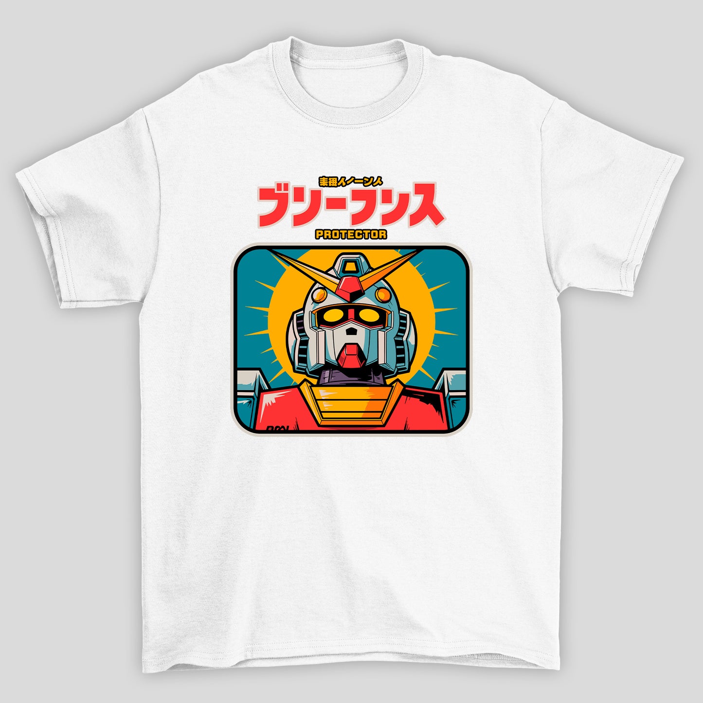 Camiseta Básica Unissex Gundam Kanji Protector