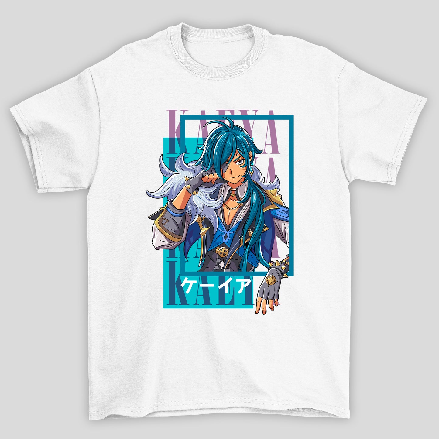 Camiseta Básica Unissex Kaeya Kaji Genshin