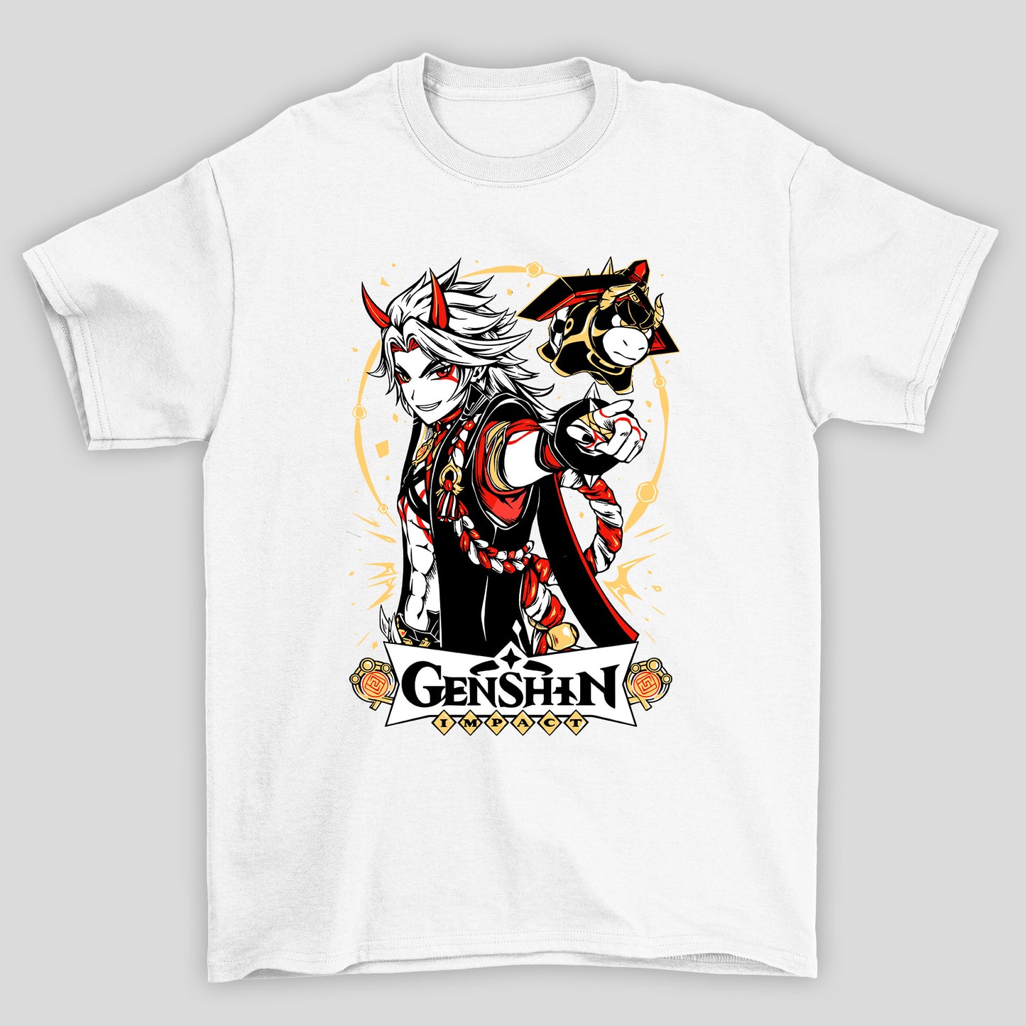 Camiseta Básica Unissex Arataki Itto Touro Genshin
