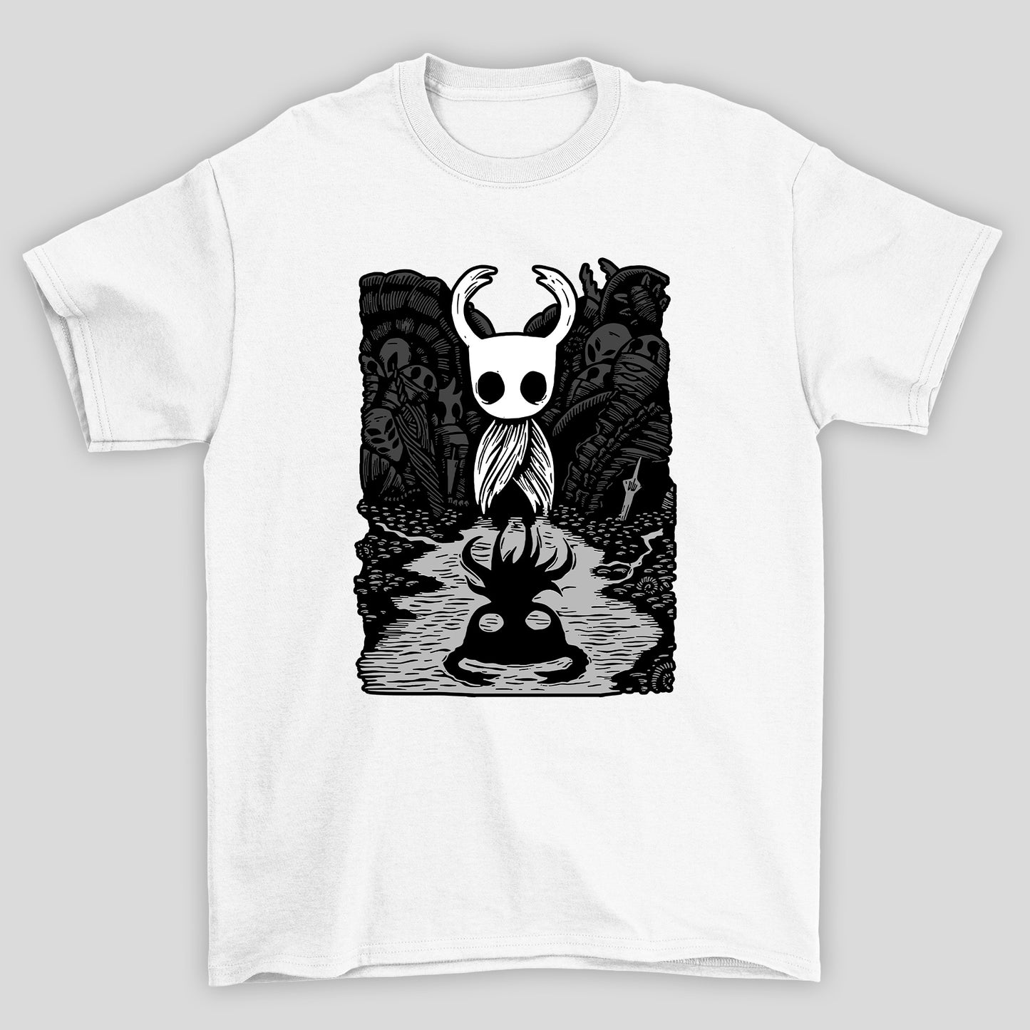 Camiseta Básica Unissex Hollow Knight Sombra