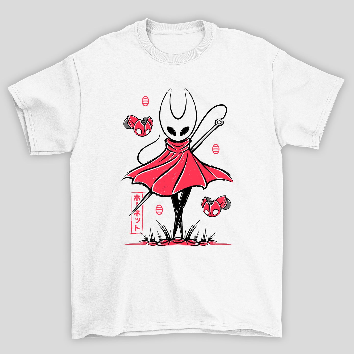 Camiseta Básica Unissex Hollow Knight Silksong Hornet Agulha