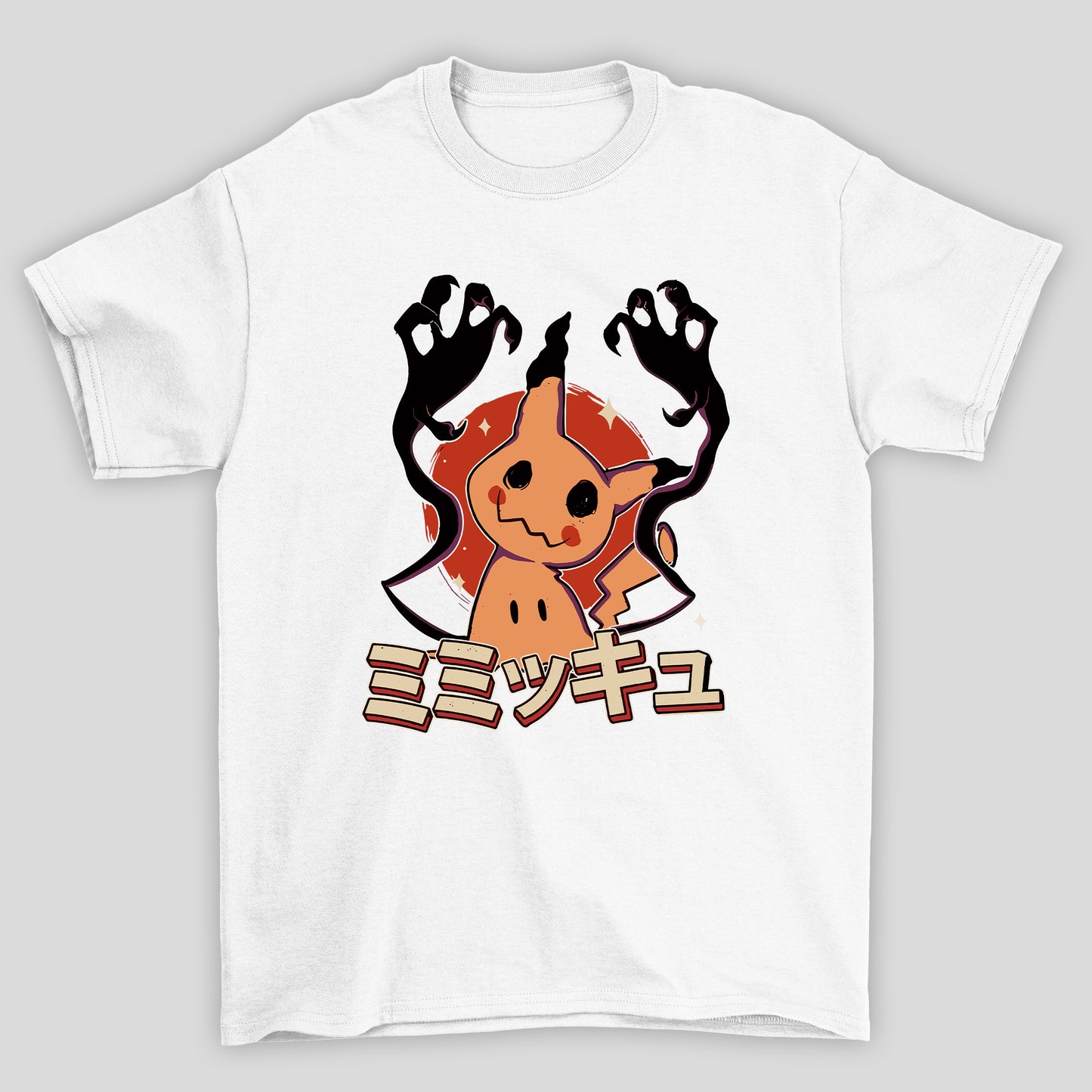 Camiseta Básica Unissex Mimikyu Kanji Shadow Pokemon Halloween