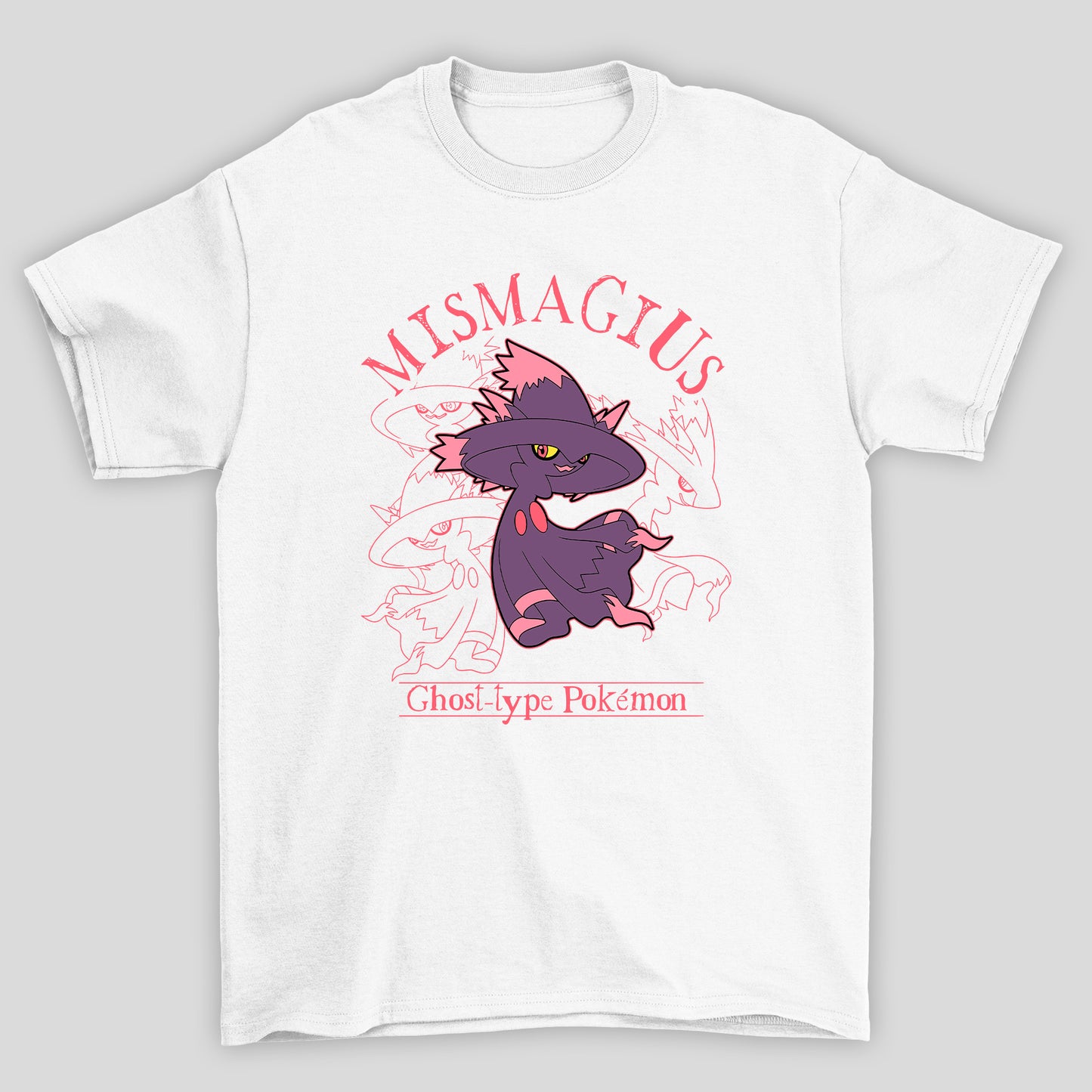 Camiseta Básica Unissex Mismagius Ghost Pokemon Halloween