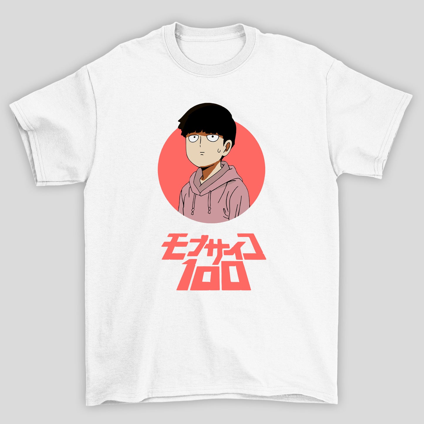 Camiseta Básica Unissex Shigeo Kageyama Circulo Kanji Mob Psycho 100