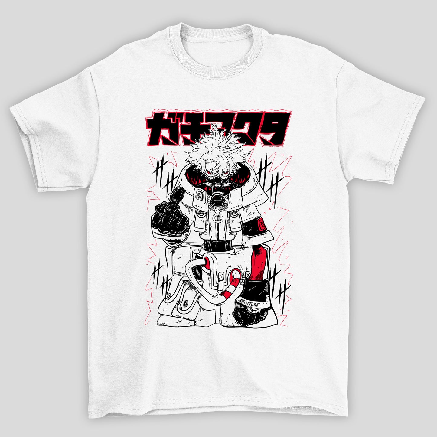 Camiseta Básica Unissex Rudo Kanji Dedo Gachiakuta