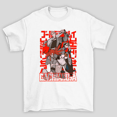 Camiseta Básica Unissex Personagens Kanji Gachiakuta