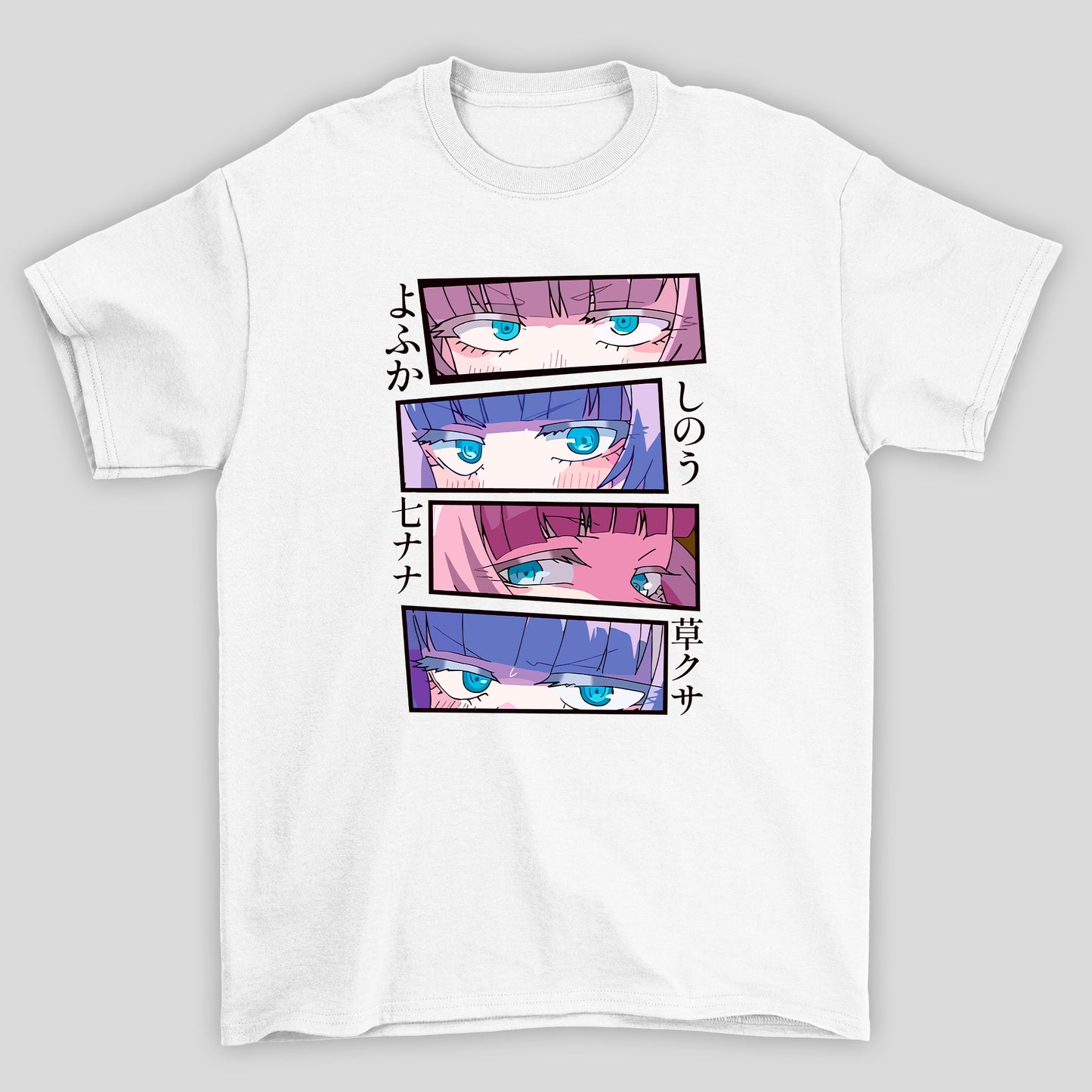 Camiseta Básica Unissex Yofukashi No Uta Nazuna Nanakusa Olhos