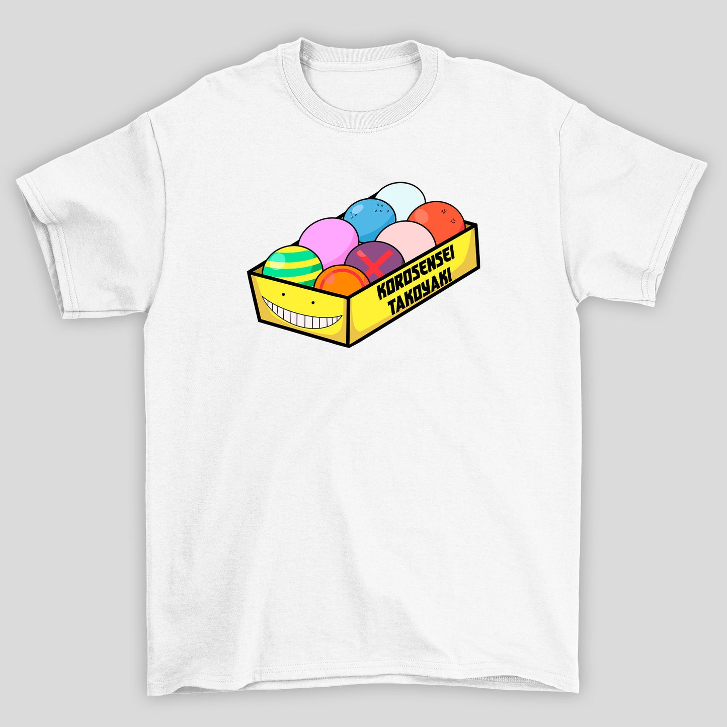 Camiseta Básica Unissex Koro Sensei Caixa Takoyaki