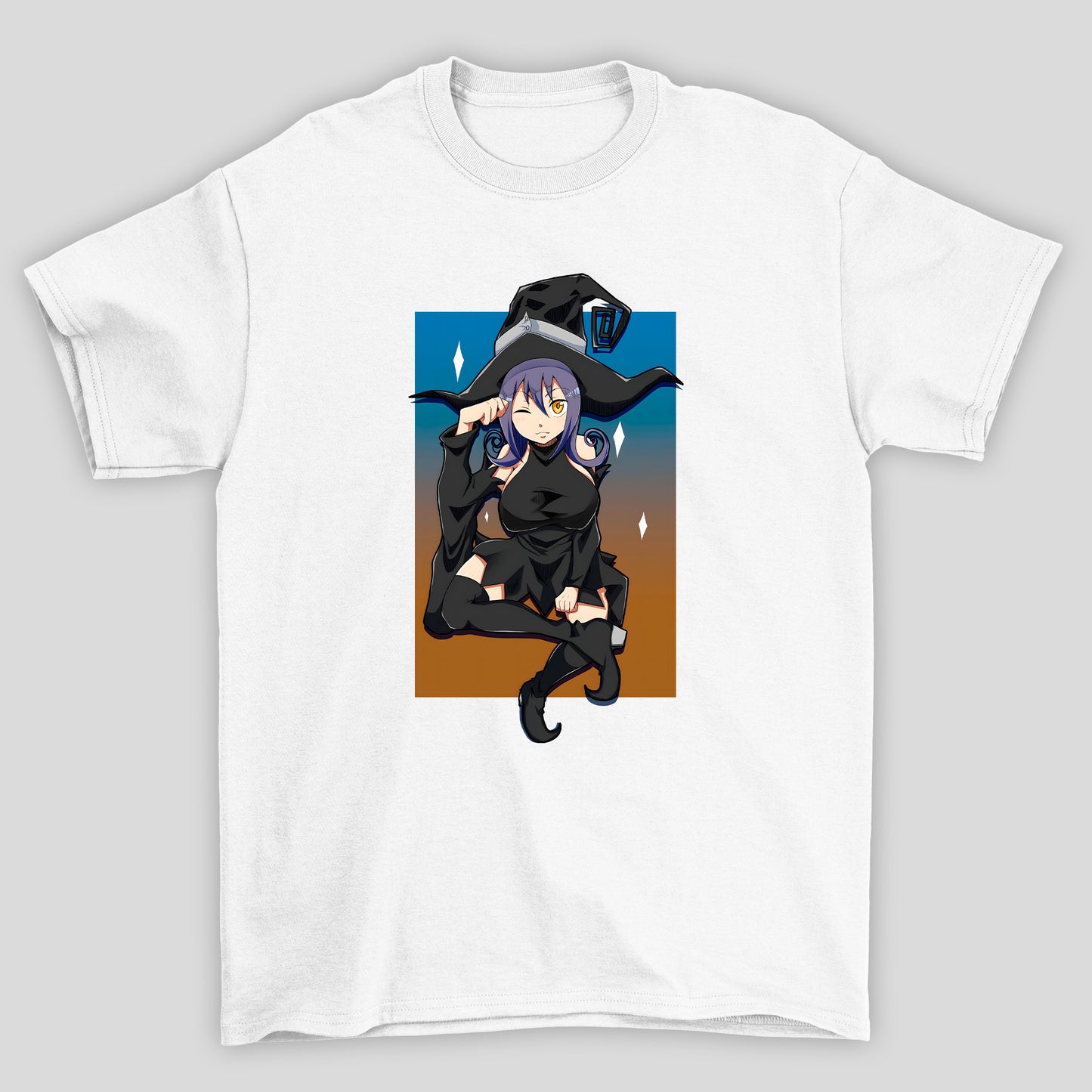 Camiseta Básica Unissex Soul Eater Bruxa Degrade