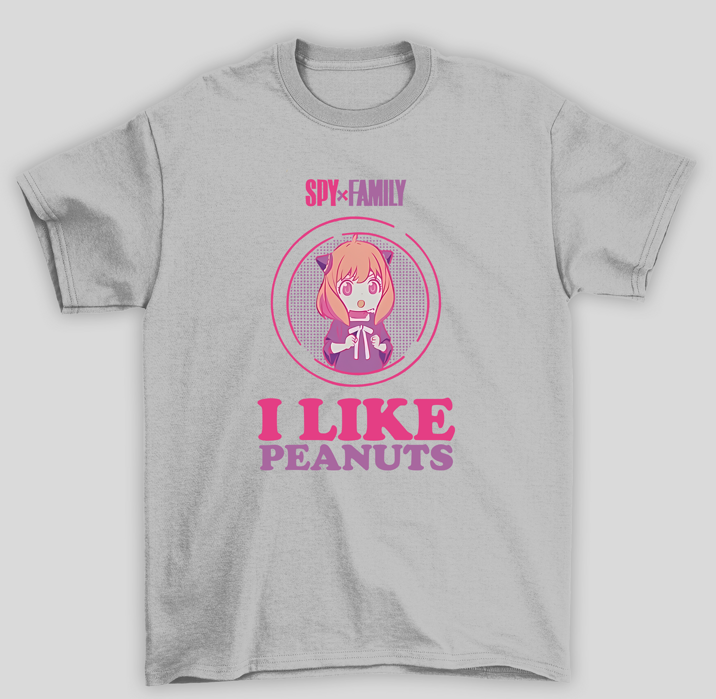 Camiseta Básica Unissex Spy x Family I Like Peanuts Anime
