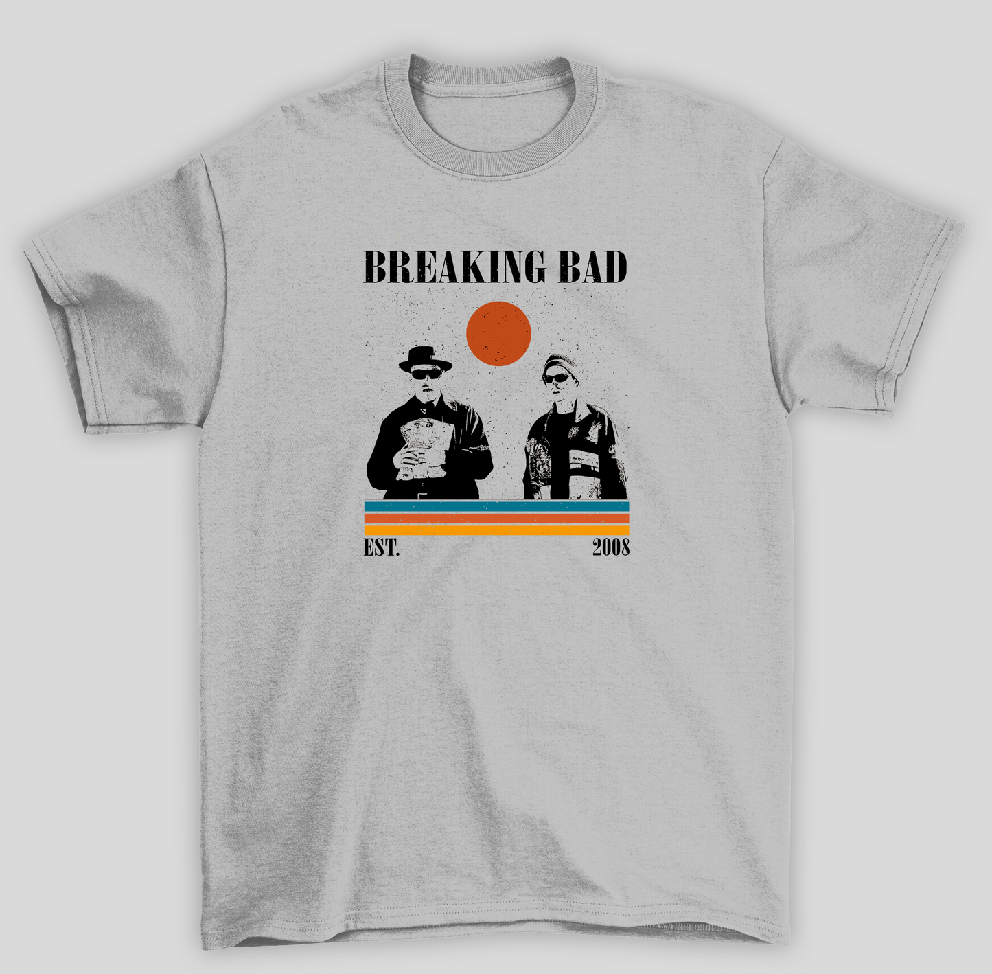 Camiseta Básica Unissex Breaking Bad Sol Est- cinza