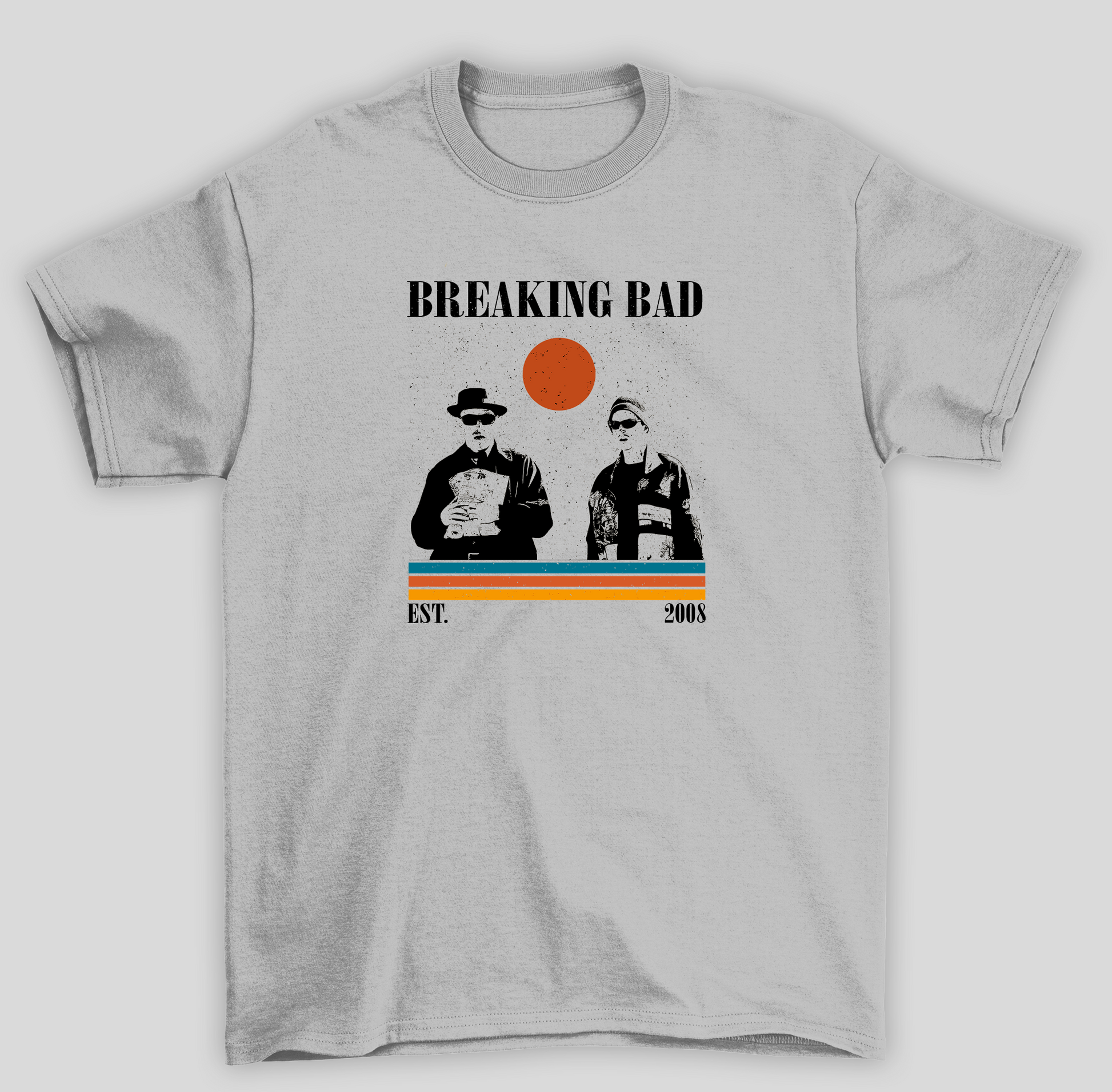 Camiseta Básica Unissex Breaking Bad Sol Est- cinza