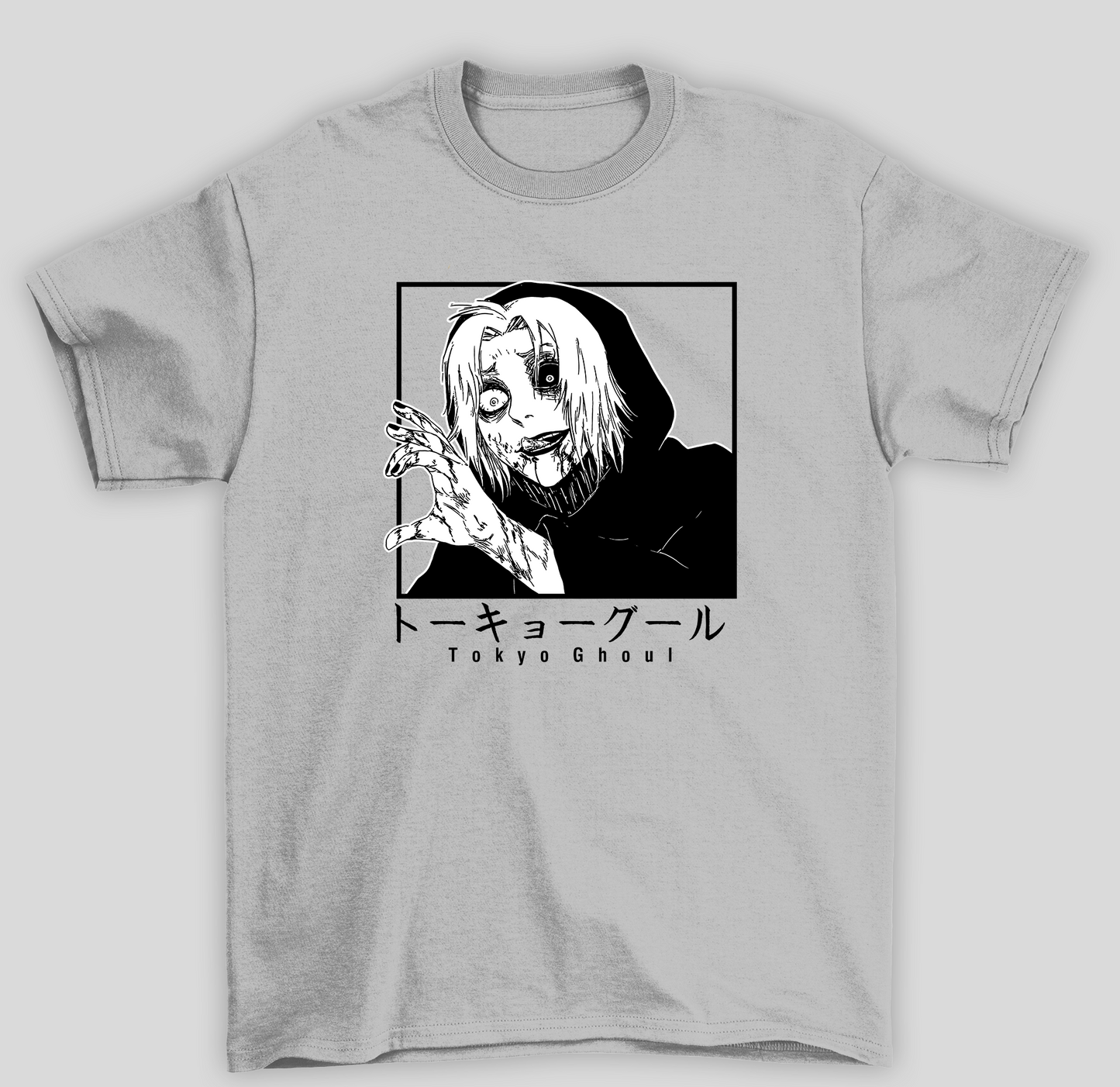Camiseta Básica Unissex Tokyo Ghoul Anime Seidou Takizawa- CINZA