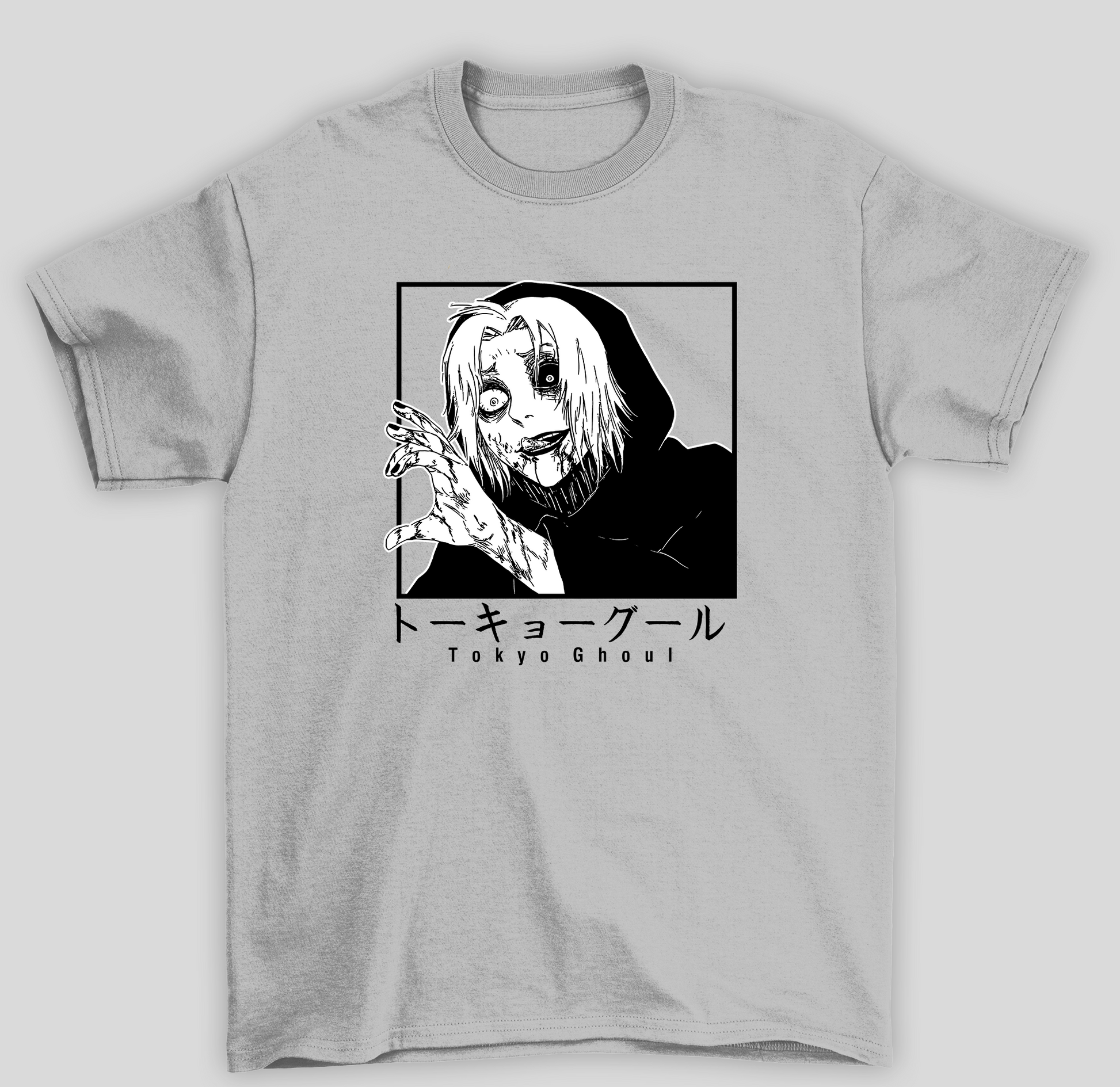 Camiseta Básica Unissex Tokyo Ghoul Anime Seidou Takizawa- CINZA