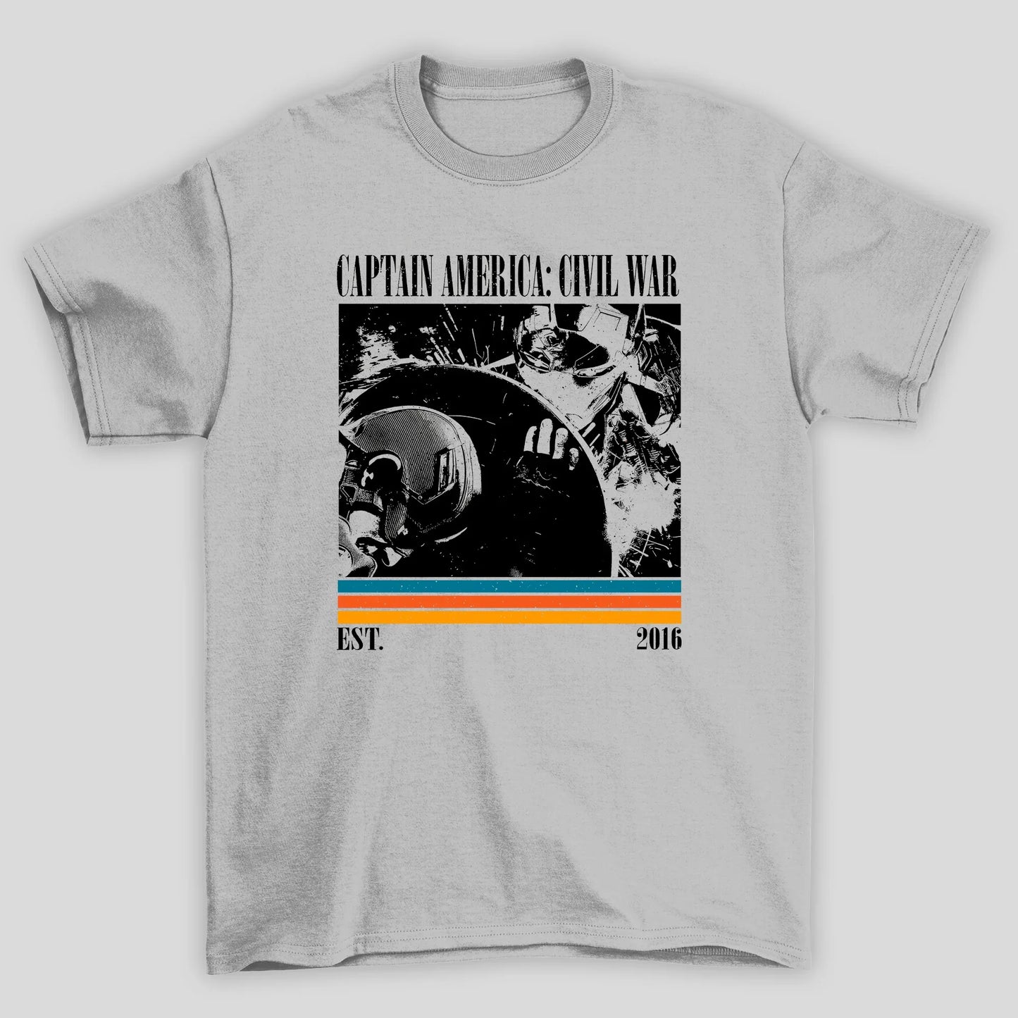 Camiseta Básica Unissex Capitão América Est. 2016