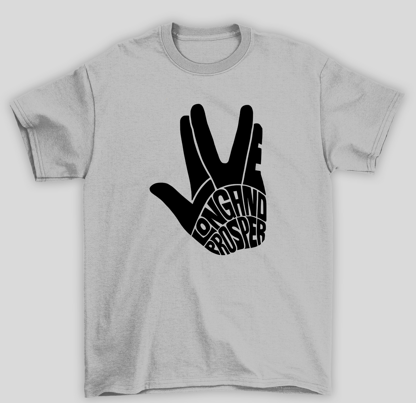 Camiseta Básica Unissex Star Trek Live Longand Prosper