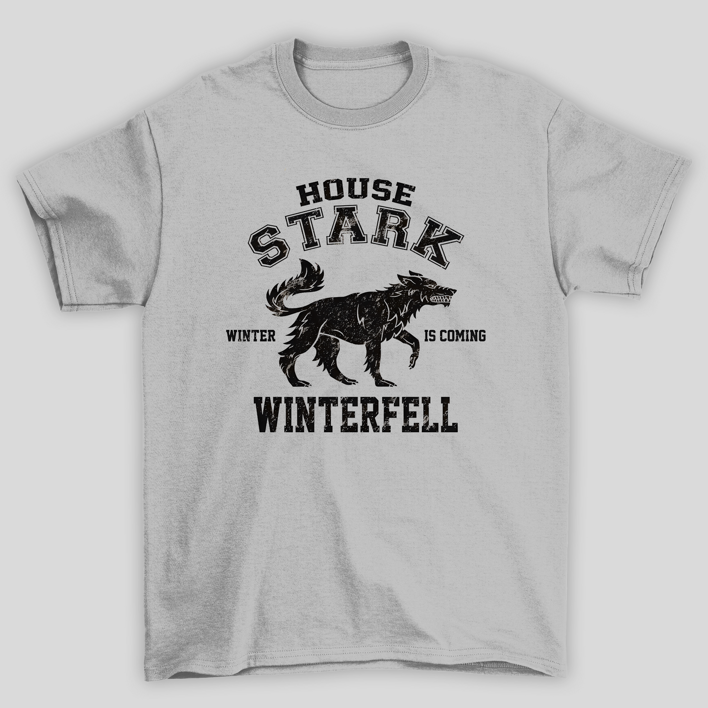 Camiseta Básica Unissex House Stark Lobo Game Of Thrones