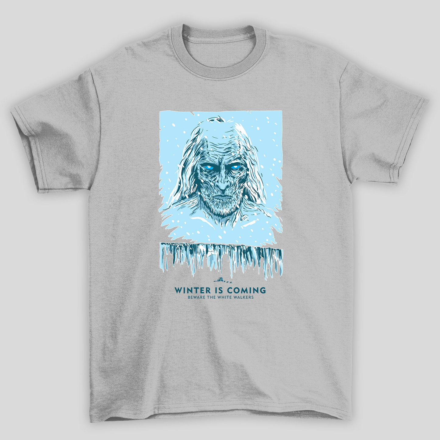 Camiseta Básica Unissex Winter Is Coming Homem Gelo Game Of Thrones