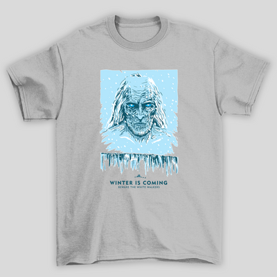 Camiseta Básica Unissex Winter Is Coming Homem Gelo Game Of Thrones