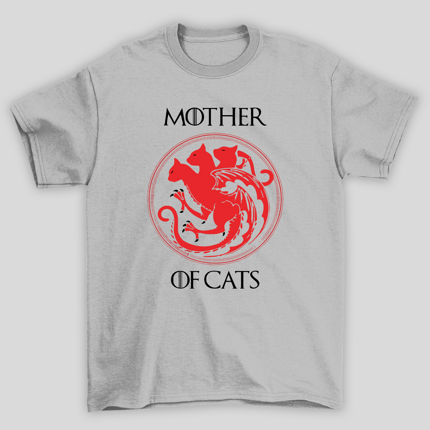 Camiseta Básica Unissex Mother Of Cats Game Of Thrones