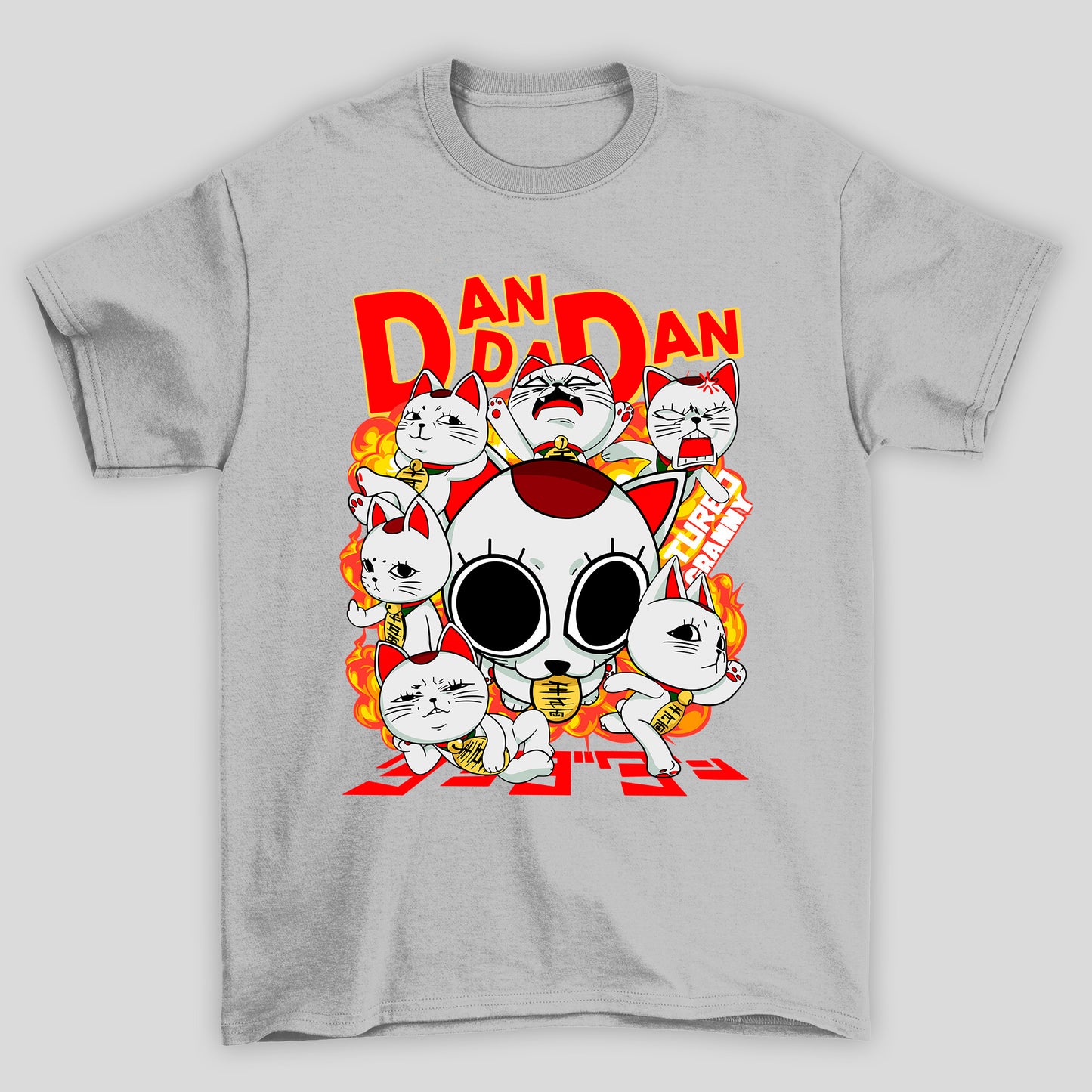 Camiseta Básica Unissex Dandadan Gatos Dançando