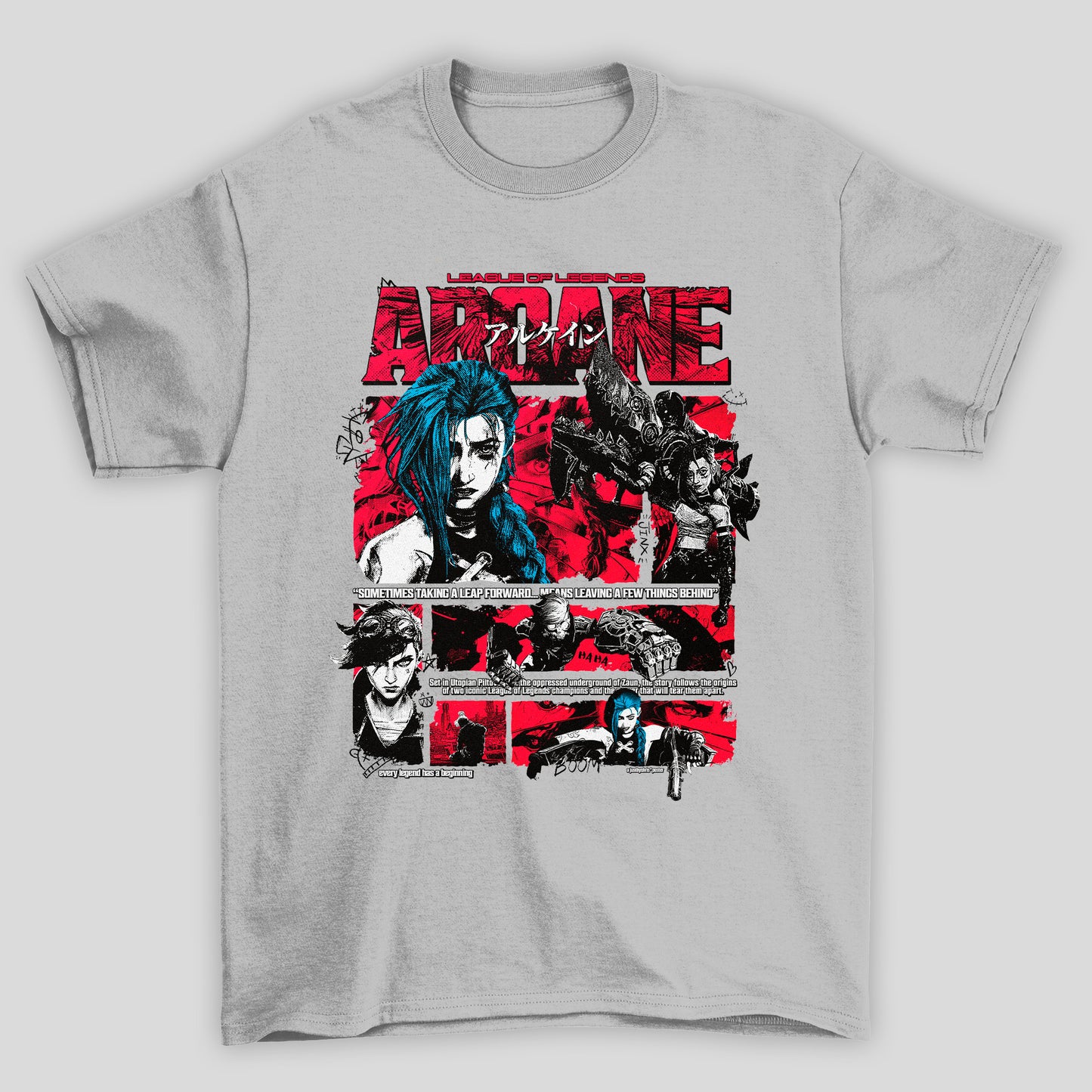 Camiseta Básica Unissex Arcane Jinx VI LOL